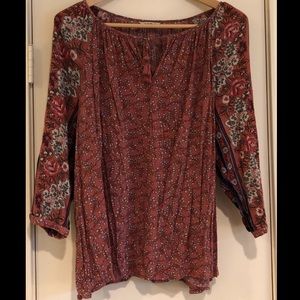 Lucky Brand blouse with flowers